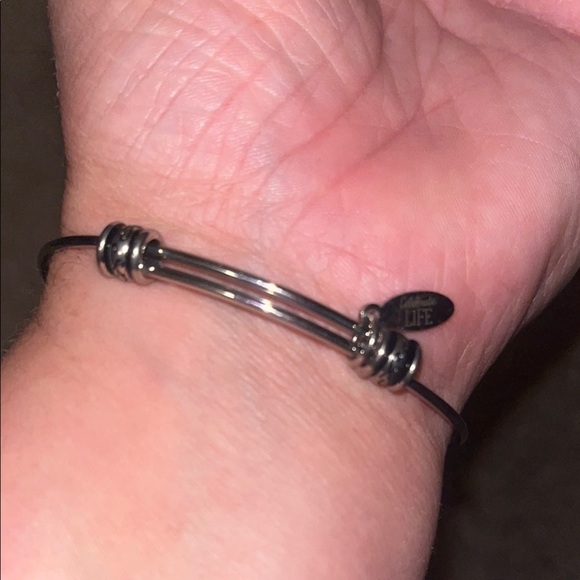 Silver Heart with Cross Charm Bracelet Hallmark Celebrate Life Stainless Steel - Picture 2 of 6